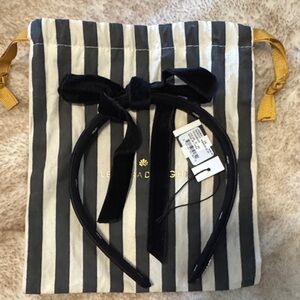 Lele Sadoughi Black Velvet Bow Headband